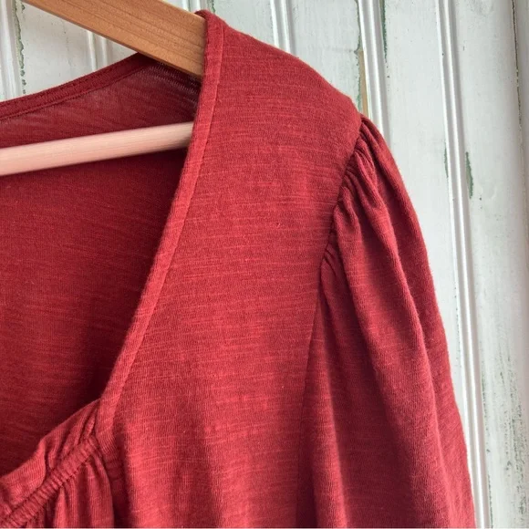 Anthropologie Red Peplum Blouse - Picture 9 of 10
